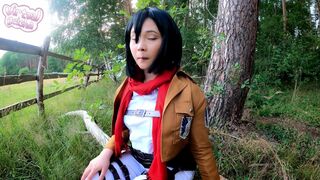 Mikasa from AoT takes a huge load by Virtual Geisha